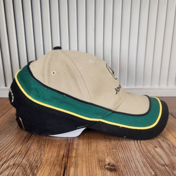 John Deere "Nothing Runs Like A Deere" Strapback Hat Cap Canvas Farmer Tractor - Picture 4 of 11